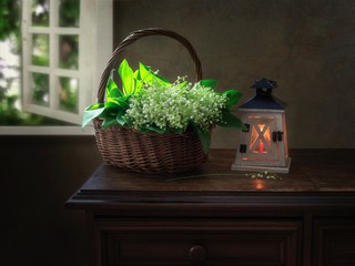 Still life with lily of the valley