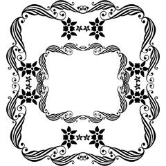 Vector illustration pattern flower frame for design wallpaper