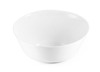 empty white bowls on white background