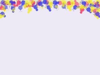 abstract of ink colorful droplet on white paper drawing for template, card, background