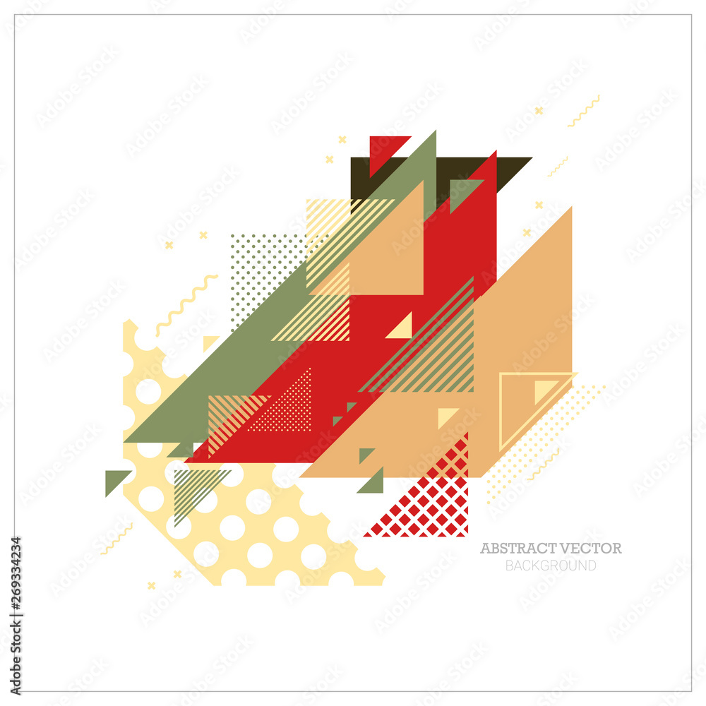 Poster abstract art background with geometric elements