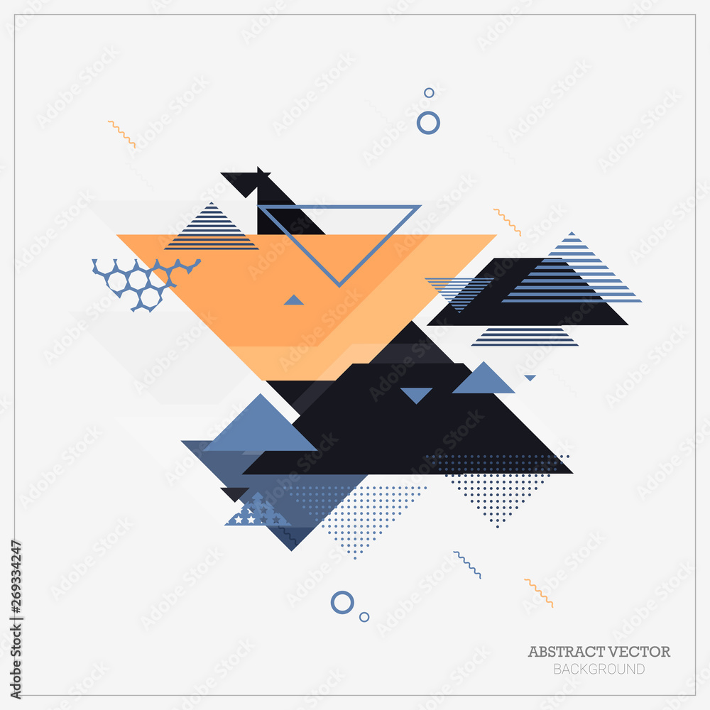 Poster abstract art background with geometric elements