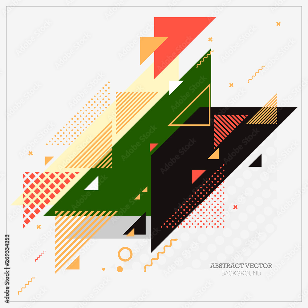 Poster abstract art background with geometric elements