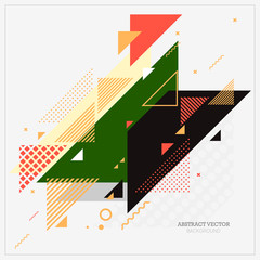 Abstract art background with geometric elements