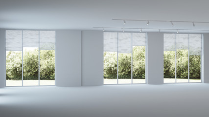 Obraz premium Modern office interior. Empty room. 3D rendering.