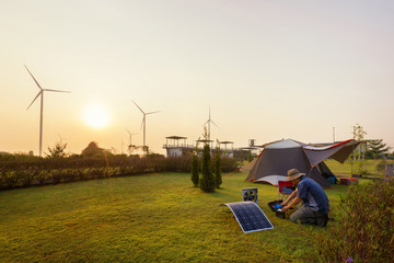 Solar Chargers for Camping, Power Box Battery Camping, Flexible solar panels
