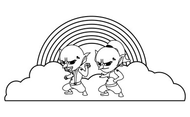 ugly trolls with rainbow magic characters