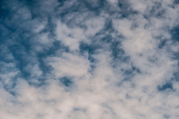 white cloud on air clear blue sky weather background. high contrast