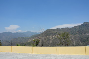 landscape with mountains and lake