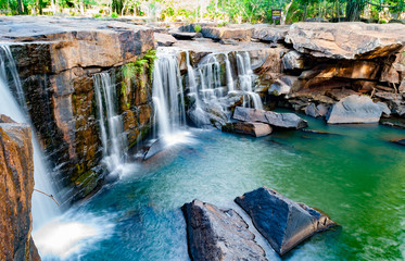 Namtok Tat Ton Popular summer destinations and is the best waterfall in Chaiyaphum, Thailand.Tat Ton National Park.Waterfalls with natural stone view, people come to travel in the summer a lot.