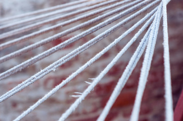 old ropes hammock close up