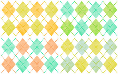 アーガイル模様　パステルカラー　キャンディーカラー　複数セット