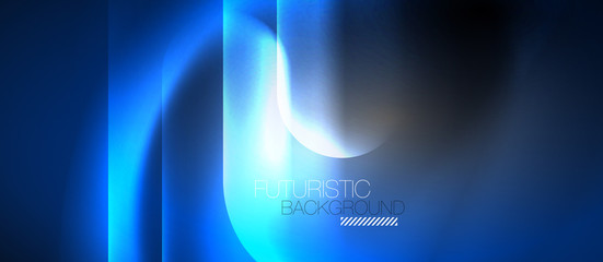 Neon glowing techno lines, hi-tech futuristic abstract background template