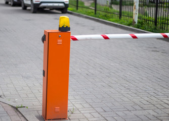 barrier with flasher road stop