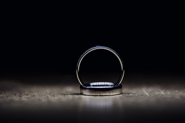wedding rings. Golden rings on background. married