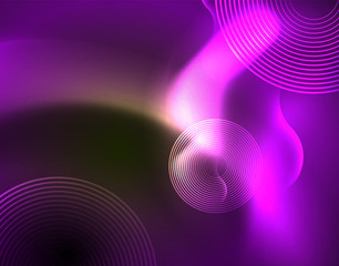Neon lights vector abstract background