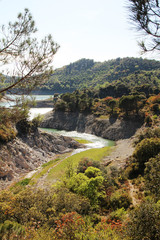 A mountain terrain of Siurana in Priorat, Spain