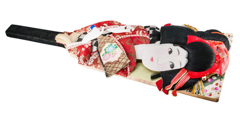 a racket used for the traditional game hanetsuki japan.