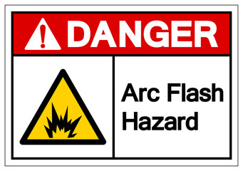 Danger Arc Flash Hazard Symbol Sign, Vector Illustration, Isolate On White Background Label .EPS10