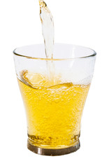 Glass of beer isolated on white
