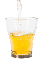 Glass of beer isolated on white