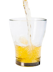 Glass of beer isolated on white