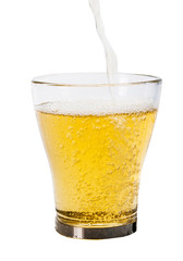 Glass of beer isolated on white