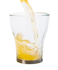 Glass of beer isolated on white