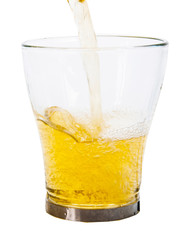 Glass of beer isolated on white