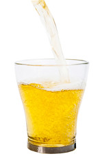 Glass of beer isolated on white