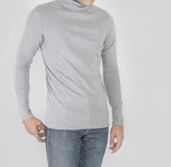 Shirt design and people concept Mock up template for design print