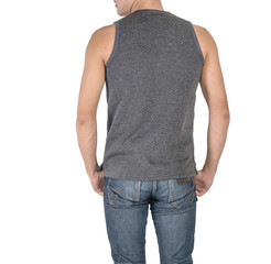 Obraz premium Shirt design and people concept Mock up template for design print