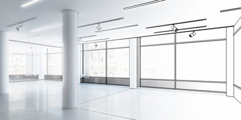 Renovierte Gewerbeflächen (Skizze)