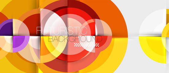 Fototapeta premium Geometric design abstract background - circles