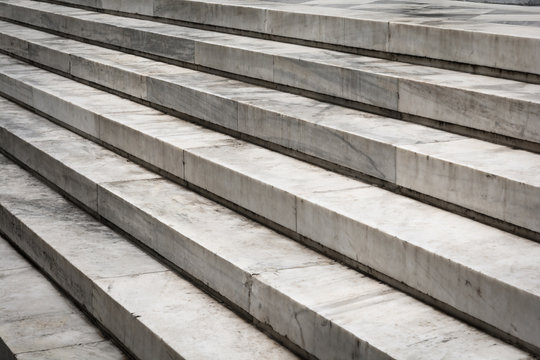 Pattern of large marble stairs outdoor