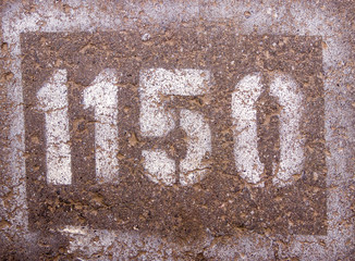 the numbers on the asphalt 1150