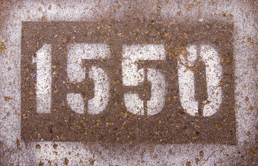 the numbers on the asphalt 1550