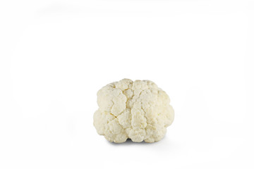 raw uncooked cauliflower isolated white background