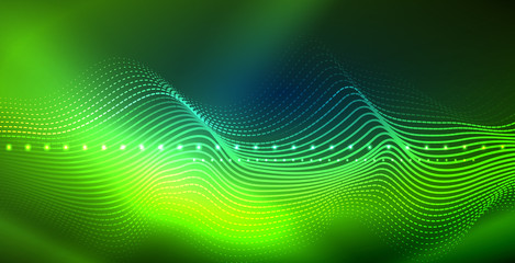 Neon wave background