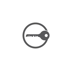Key logo template vector icon illustration