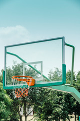 basketball hoop on summer