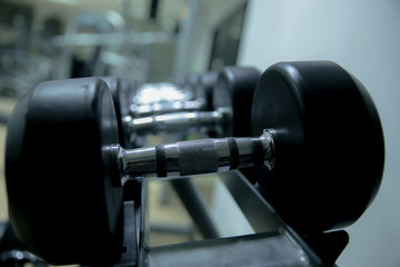 Fototapeta premium Fitness equipment in the fitness room