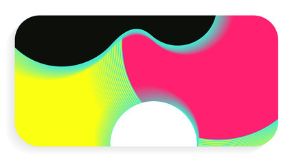 card background with abstract curved pattern in pop shades