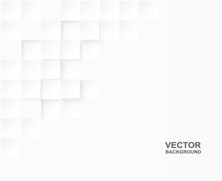 Abstract. Embossed paper square white Background ,light and shadow .Vector. © lim_pix