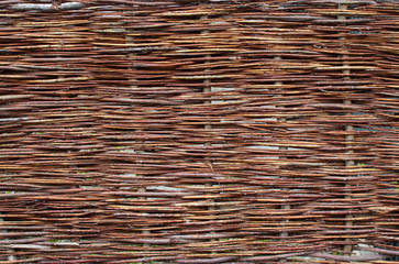  Fragment fence of twigs.