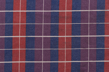 Texture torchon en tissu &agrave; carreaux bleu et rouge