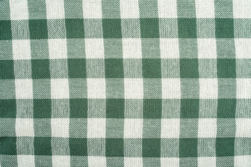 Green plaid cotton towel fabric background material