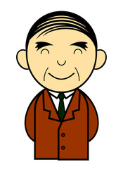 笑顔の中年男性