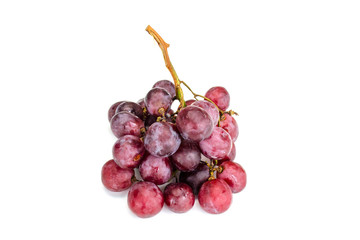 Isolated juicy bunch of large red grapes