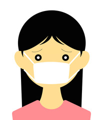 マスクをつけた女性